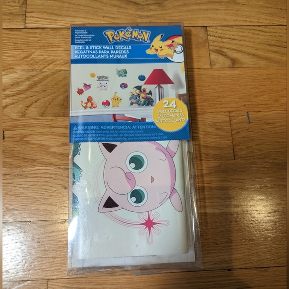 Pokemon Toys 24 Iconic Pokemon Peel Stick Wall Decals Pikachu